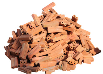 heap of red brick