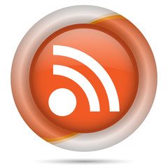 Orange plastic icon