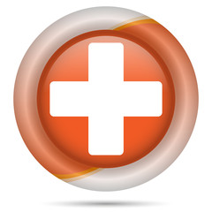 Orange plastic icon