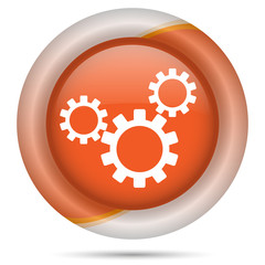 Orange plastic icon