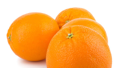 Orange fruit sliced isolated on white background