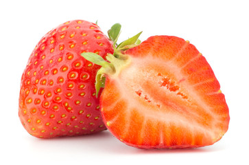 Strawberry isolated on white background closeup