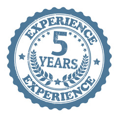 5 Years Experience stamp