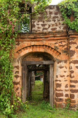 Colonial ruin in Tha Rae, Sakon Nakhon, Thailand
