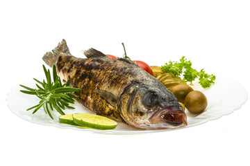 Roasted seabass