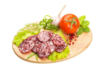 Fresh ripe salami
