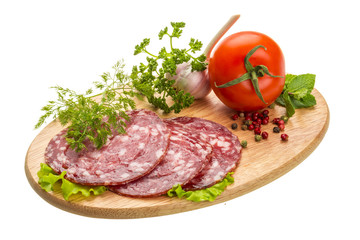 Fresh ripe salami