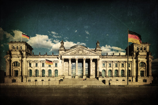 Deutscher Reichstag im Vintage Look