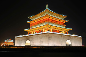 Bell Tower and Drum Tower in Xian,China