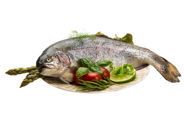 Fresh raw rainbow trout