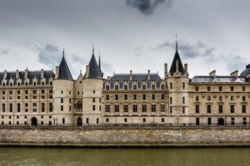 Fototapeta na wymiar La Conciergerie, a Former Royal Palace and Prison in Paris, Fran