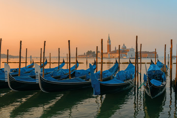Naklejka premium Venise - la Giudecca et gondoles