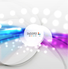Colorful blurred waves with lights