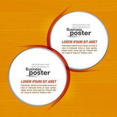 Presentation orange background blended circular elements