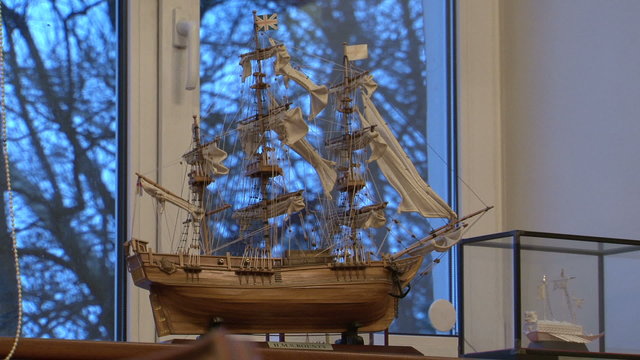 Model of a sea liner