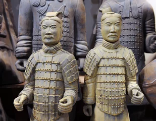 Deurstickers famous Chinese terracotta army figures © wusuowei