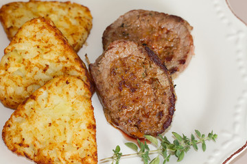 pavé et röstis