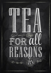 Fototapety  Plakat Herbata na wszystkie powody kreda