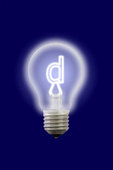 Small letter glow inner electric lamp.