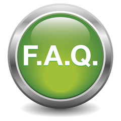 F.A.Q. glossy icon green