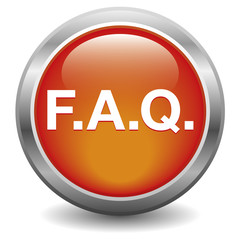 F.A.Q. glossy icon red