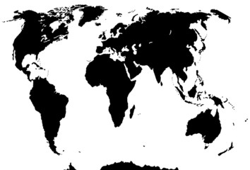 Obraz premium Vector. World map isolated on white background.