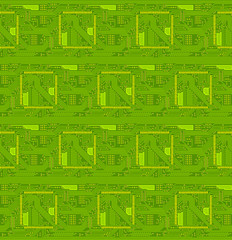Printed circuit board, seamless background
