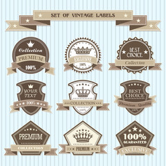 Set of vintage labels
