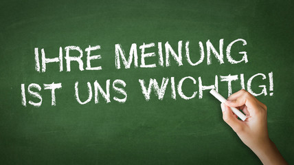 Obraz premium Your opinion is important (In German)