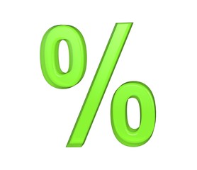 Bussines symbols. 3D percentage