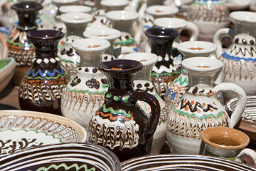 Ceramic plates and pitchers