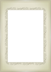 decorative frame with transparent space insert for picture