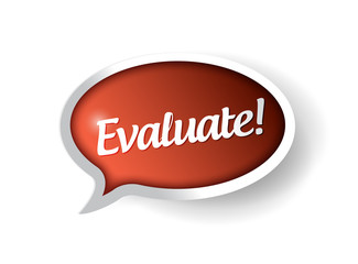 evaluate message bubble illustration design