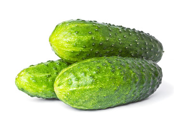 Cucumbers isolated on white background