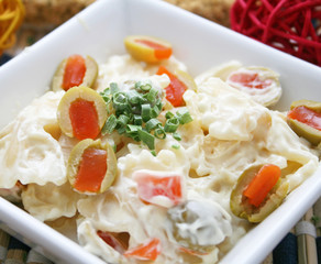 Nudelsalat mit Oliven