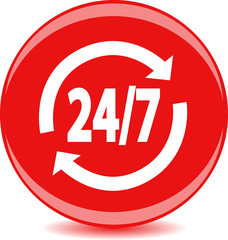 Иконка, значок, 24/7