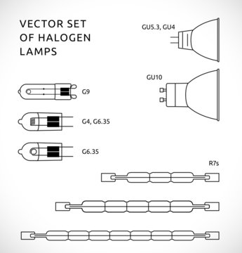 Vector set of halogen lapms 2