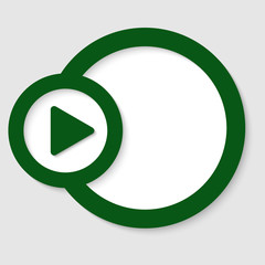 green text frame with arrow