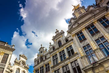 Fotobehang Brussel brussels grand place guild houses