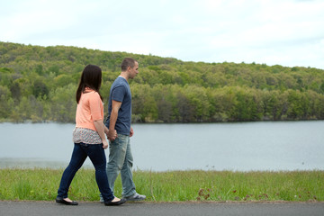 Young Couple Walking Together