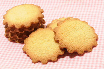 cream homemade cookies and nuts