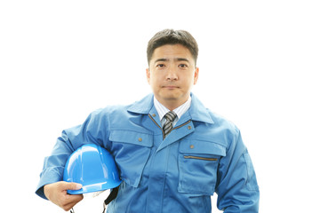 笑顔の労働者