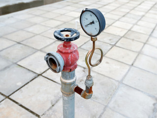 Closeup of manometer