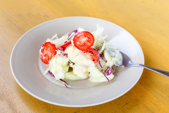 Fruits and vegetables salad for diet