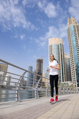 Fototapeta na wymiar woman jogging at morning