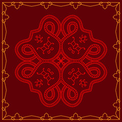 Folk Motif Design wall painting