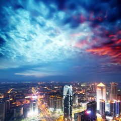 Obraz premium Bird view at Nanchang China.