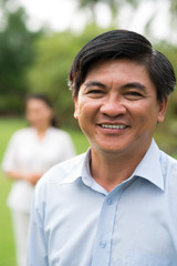 Mature man outside