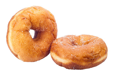 Donut with sugar isolated on a white background