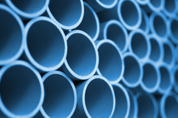close up of PVC pipes